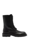 Ann Demeulemeester 40mm Danny Leather Combat Boots In Black