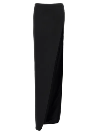 Ann Demeulemeester Black Lamb Leather Mini Women's Skirt