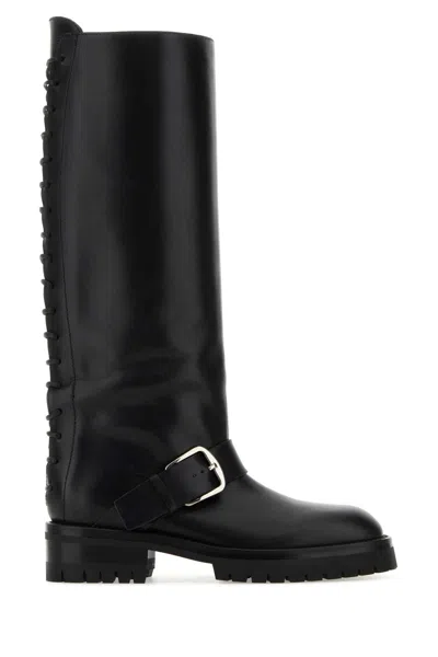 Ann Demeulemeester Black Leather Ans Boots