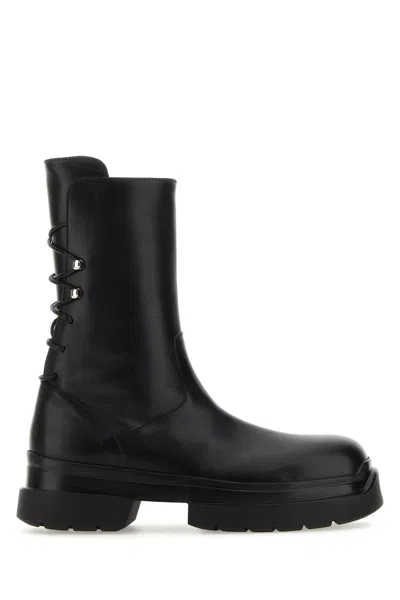 Ann Demeulemeester Black Leather Kole Ankle Boots
