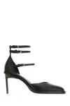 Ann Demeulemeester Jamina Semi-gloss Clafskin Leather Sandals In 099
