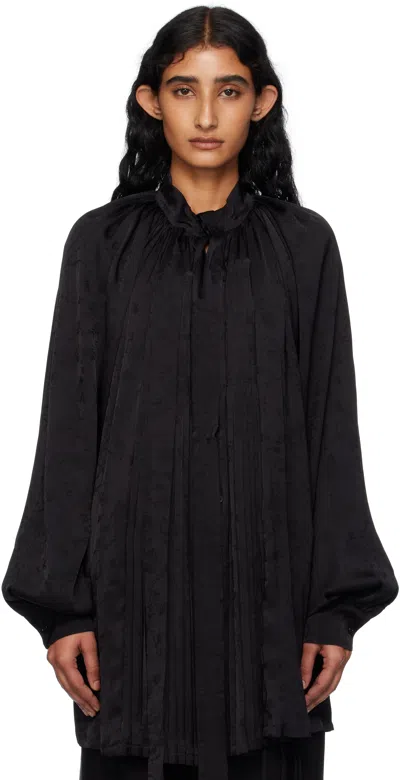 Ann Demeulemeester Black Likki Comfort Pleated Shirt