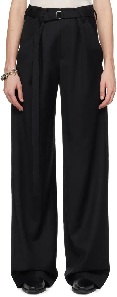 ANN DEMEULEMEESTER BLACK LINNA HIGH-COMFORT TROUSERS