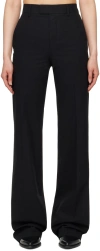 Ann Demeulemeester Maaike High-waisted Flared Trousers In 099 Black