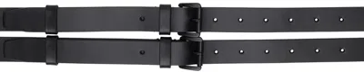 Ann Demeulemeester Black Mack Double Belt In 099 Black