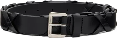 Ann Demeulemeester Black Madde Crossover Belt