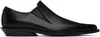 Ann Demeulemeester Black Makea Pointy Cowboy Loafers In Black