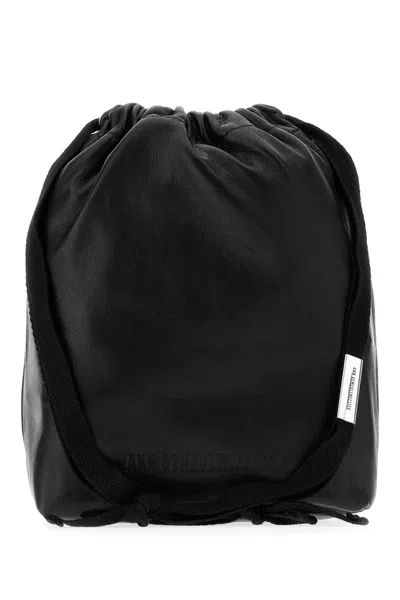 Ann Demeulemeester Black Nappa Leather Mini Salma Bucket Bag In 099