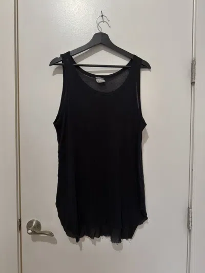 Pre-owned Ann Demeulemeester Black Oversized Ribbed Tank