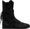 Ann Demeulemeester Palne High-top Boxing Sneakers In Black