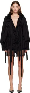 Ann Demeulemeester Bregje Ruffled Dress In Black
