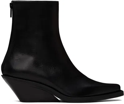 Ann Demeulemeester Black Rumi Cowboy Ankle Boots In 099 Black