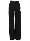 Ann Demeulemeester Herme 5 Pockets Slim Fit Cropped Jeans In Black