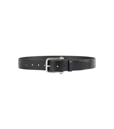 Ann Demeulemeester Black Solid Adjustable Belt