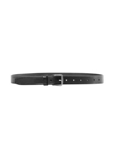 Ann Demeulemeester Black Solid Buckle Belt