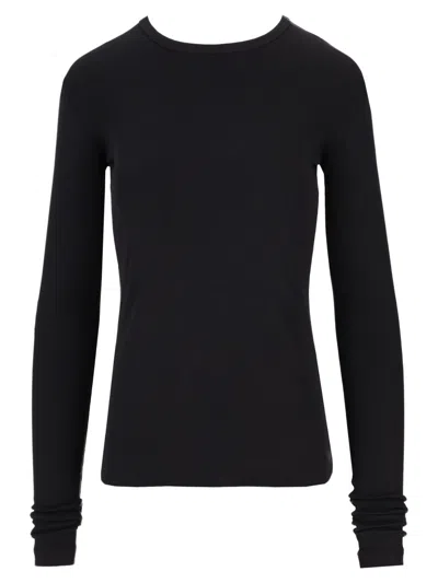 Ann Demeulemeester Black Solid Crew Neck T-shirt