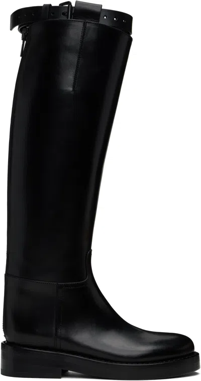 Ann Demeulemeester Black Stan Riding Tall Boots In 099 Black