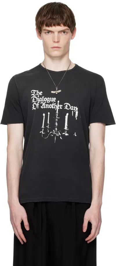 Ann Demeulemeester Black Standard Chandelier Print T-shirt