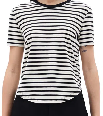 Ann Demeulemeester Black Stripes Crew Neck T-shirt