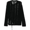 Ann Demeulemeester Balder Trapezoidal Stitch Oversized Sweater