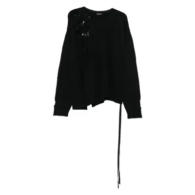 ANN DEMEULEMEESTER ANN DEMEULEMEESTER BLACK SWEATERS & KNITWEAR - JUMPERS MEN