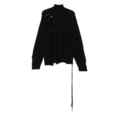 ANN DEMEULEMEESTER ANN DEMEULEMEESTER BLACK SWEATERS & KNITWEAR - JUMPERS MEN