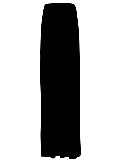 ANN DEMEULEMEESTER BLACK TANA DOUBLE LAYER JERSEY SKIRT