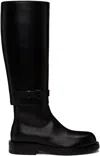 ANN DEMEULEMEESTER BLACK TED RIDING BOOTS