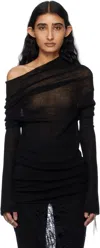 Ann Demeulemeester Black Tizziana Drop Shoulder Sweater In 099 Black