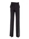 Ann Demeulemeester Regular Fit Trousers Asymmetric Waistband In Black