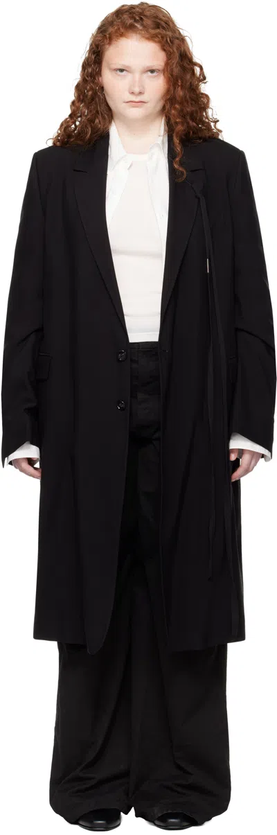 Ann Demeulemeester Black Viv High Comfort Tailored Coat