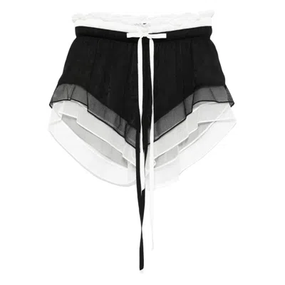 Ann Demeulemeester Velvet Drawstring Shorts