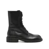 Ann Demeulemeester 40mm Danny Leather Combat Boots In Black