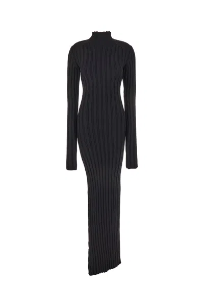 ANN DEMEULEMEESTER BLACK WOOL SWEATER DRESS