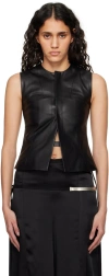 Ann Demeulemeester Yael Open Back Fitted Vest In 099 Black