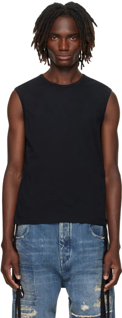 Ann Demeulemeester Black Ysewijn 'eternal Roses' Tank Top