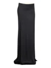Ann Demeulemeester Black Zita Long A Line Skirt In Black