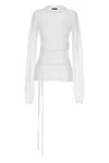 Ann Demeulemeester Suéter Cuello Redondo - Blanco In White