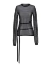 Ann Demeulemeester Black Lace Up Detail Sweater In Black