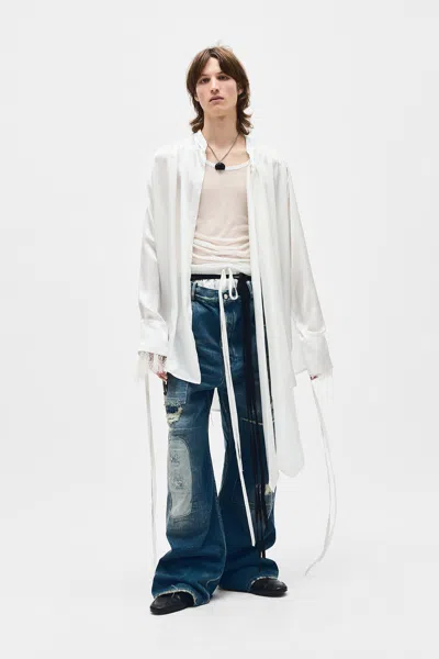 Ann Demeulemeester Boris Wrinlked Cropped Tank In Multicolor