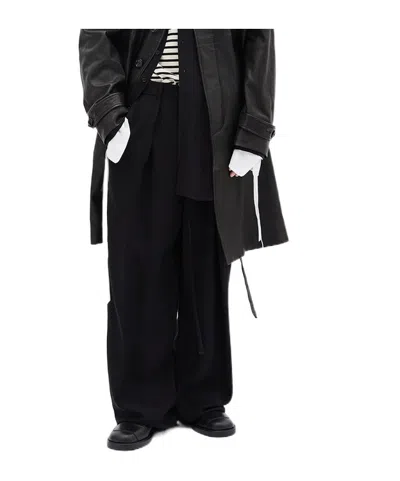 Ann Demeulemeester Botel Pleated Trousers In Black