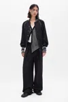 Ann Demeulemeester Botel Wide Leg Pleated Trousers In Black