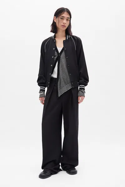 Ann Demeulemeester Botel Wide Leg Pleated Trousers In Black