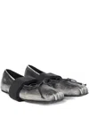 Ann Demeulemeester Bow-detailing Ballet Flats In Gray