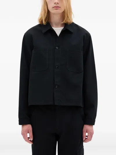 Ann Demeulemeester Boxy-fit Shirt Jacket In Black