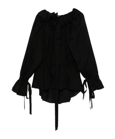 Ann Demeulemeester Bregje Ruffled Mini Dress In Black