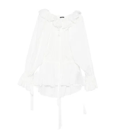 Ann Demeulemeester Bregje Ruffled Mini Dress In Gold