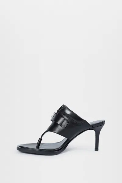 Ann Demeulemeester Bri Heeled Thong Mules In Black