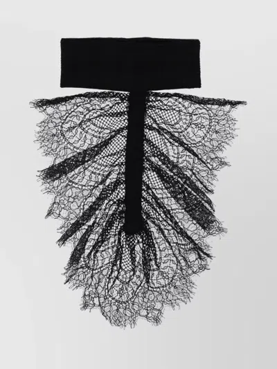 Ann Demeulemeester Britten High Neck Collar Lace Ruffles Pleated In Blue
