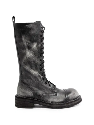 Ann Demeulemeester Brushed Leather Boots In Multi